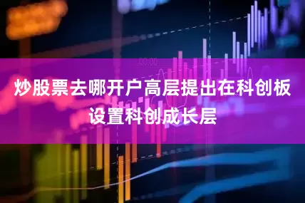炒股票去哪开户高层提出在科创板设置科创成长层