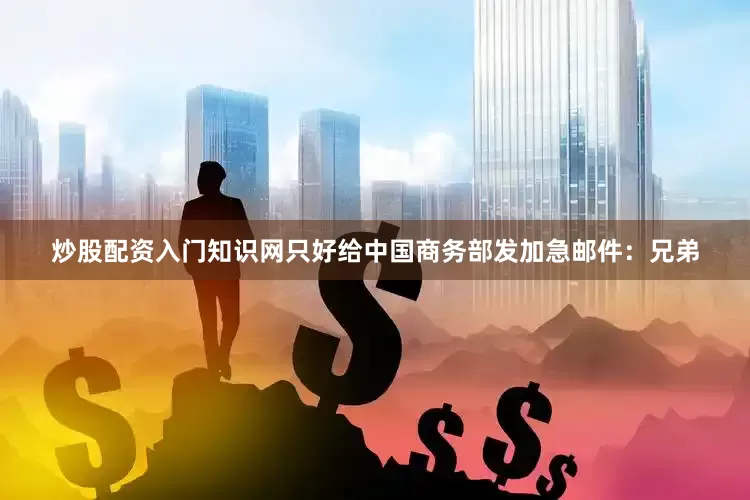 炒股配资入门知识网只好给中国商务部发加急邮件：兄弟
